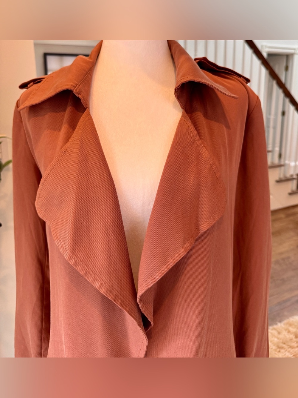 bagatelle Rust-Tone Open Front Layering Jacket-Small - Picture 2 of 13